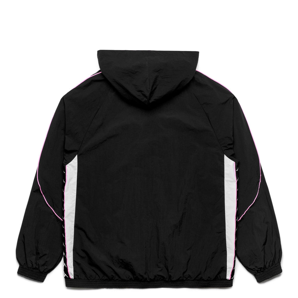 Felpa sportiva da uomo nera con cappuccio e zip inserti in rete 02