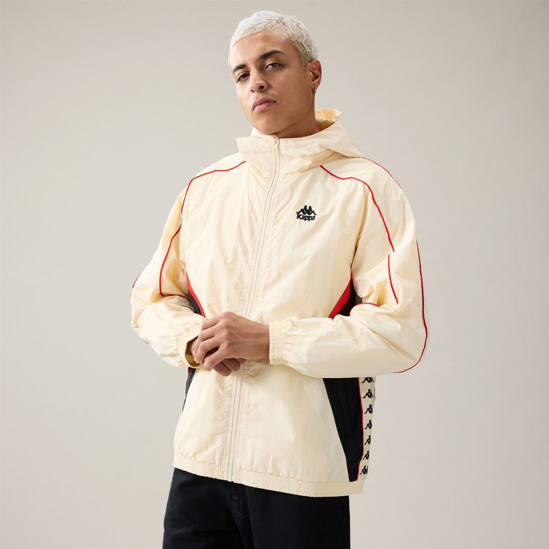 Beige Men's Comfort Fit Sportswear Sweatshirt with Mesh Inserts 01