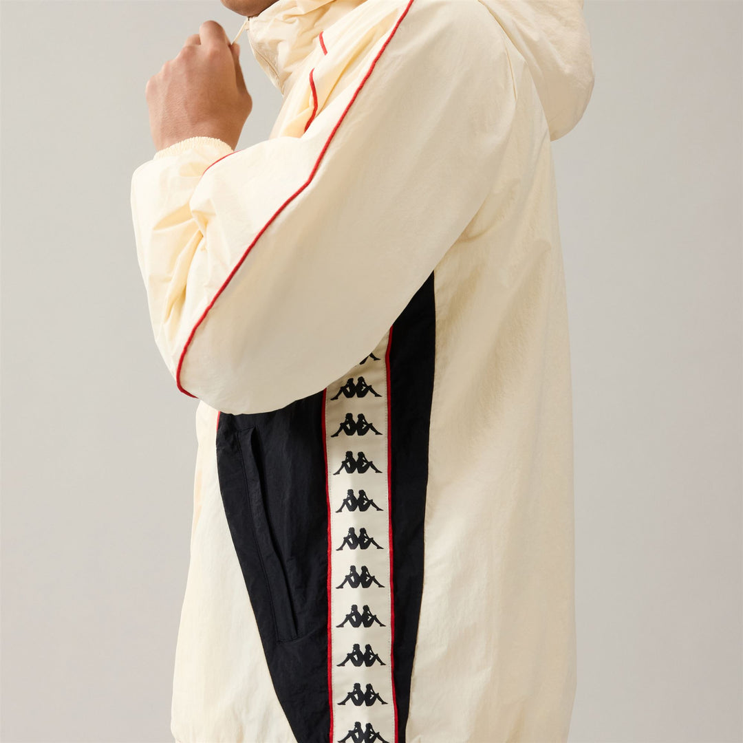 Beige Men's Comfort Fit Sportswear Sweatshirt with Mesh Inserts main