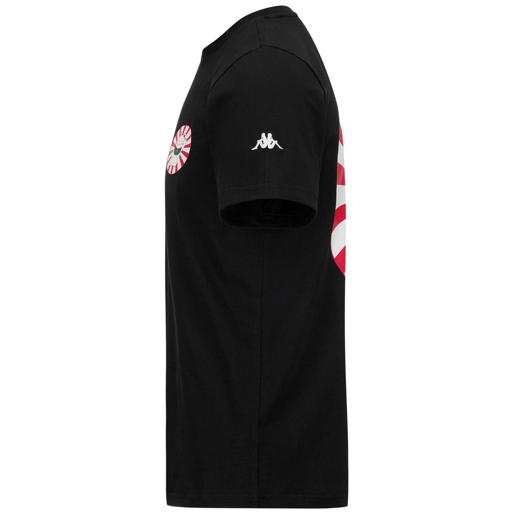 T-Shirt Sportiva da Uomo Nera e Bianca con Stampa Grafica 02