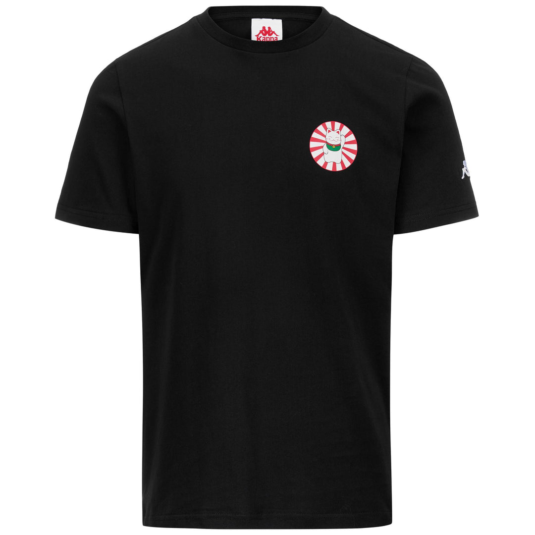 T-Shirt Sportiva da Uomo Nera e Bianca con Stampa Grafica 01