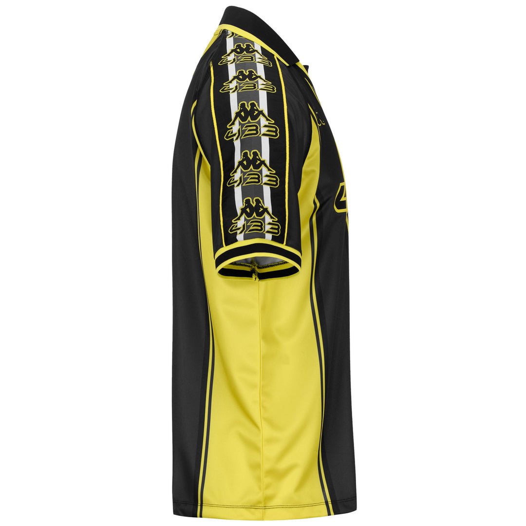 Yellow Men's Oversize Active Jersey Shirt with Embroidered Logos main