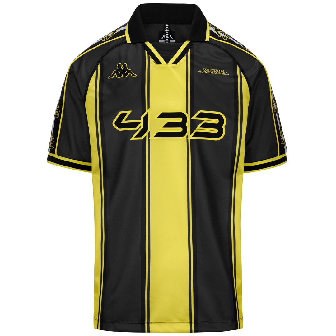 Yellow Men's Oversize Soccer Shirt in Shiny Polyester 01