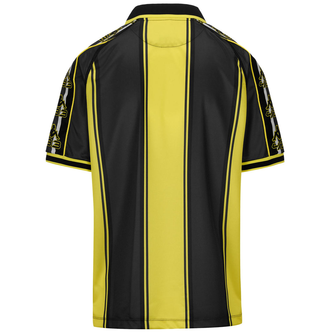 Yellow Men's Oversize Active Jersey Shirt with Embroidered Logos main