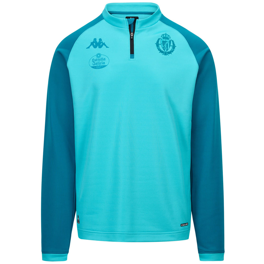 MUZIRA PRO REAL VALLADOLID - Fleece - Jumper - Man - TURQUOISE CURACAO-BLUE PETROL-SPONSOR 01