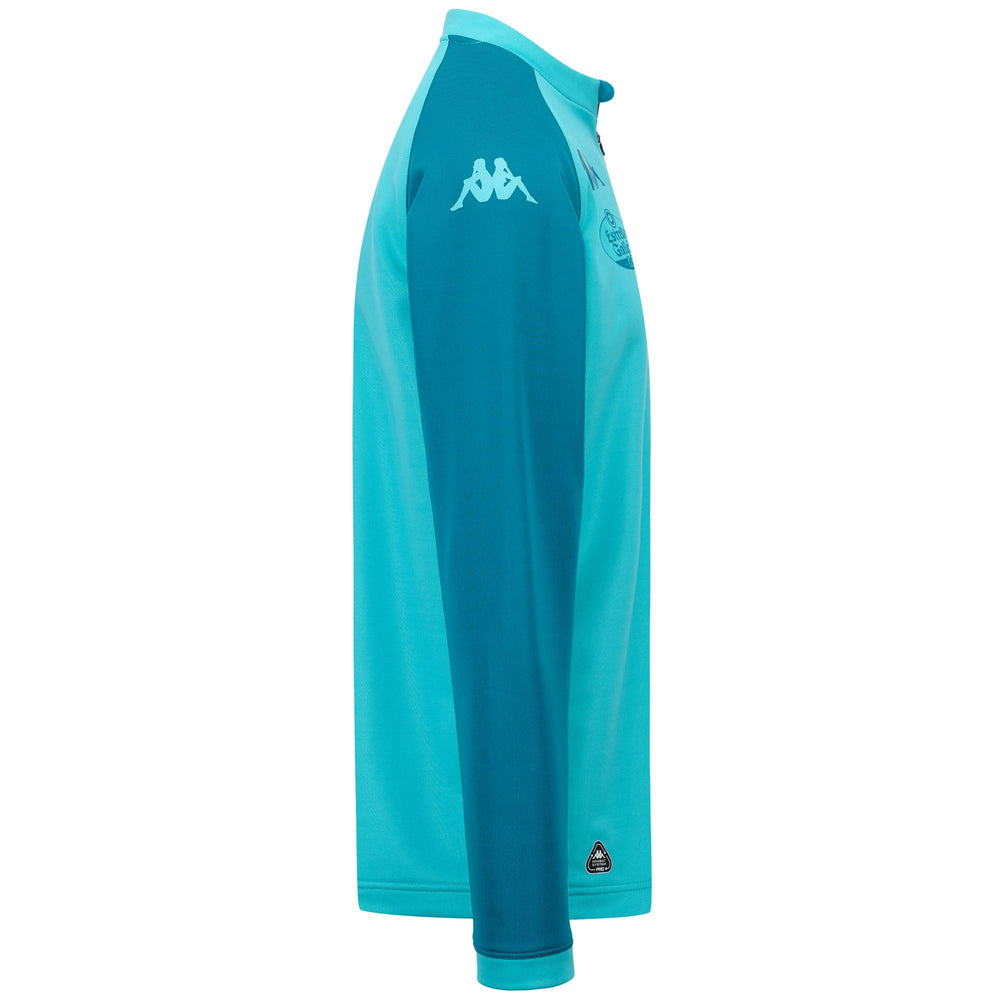 MUZIRA PRO REAL VALLADOLID - Fleece - Jumper - Man - TURQUOISE CURACAO-BLUE PETROL-SPONSOR 02