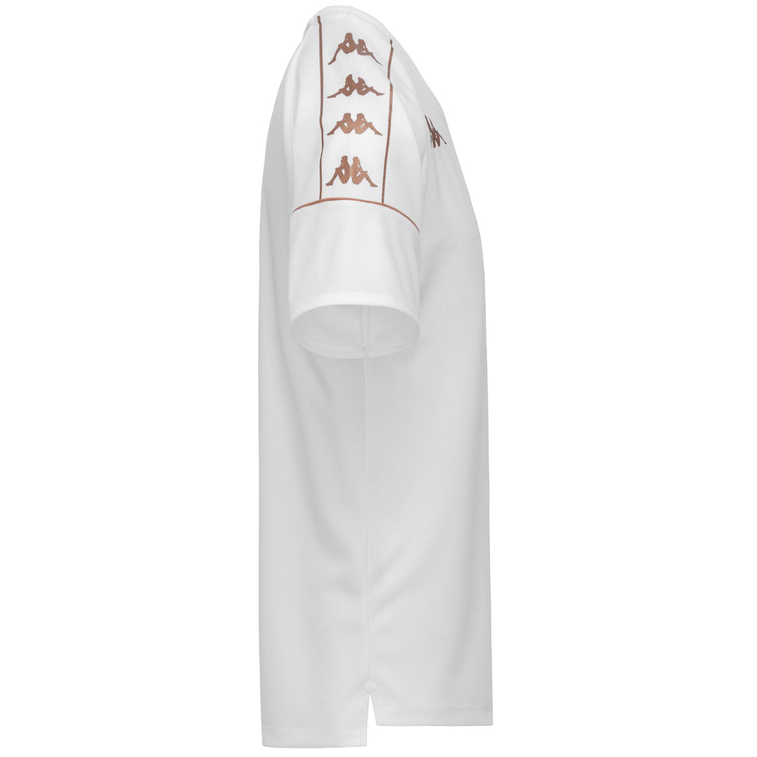Maillot d'entraînement de football blanc pour homme, coupe ajustée, en tissu mesh main