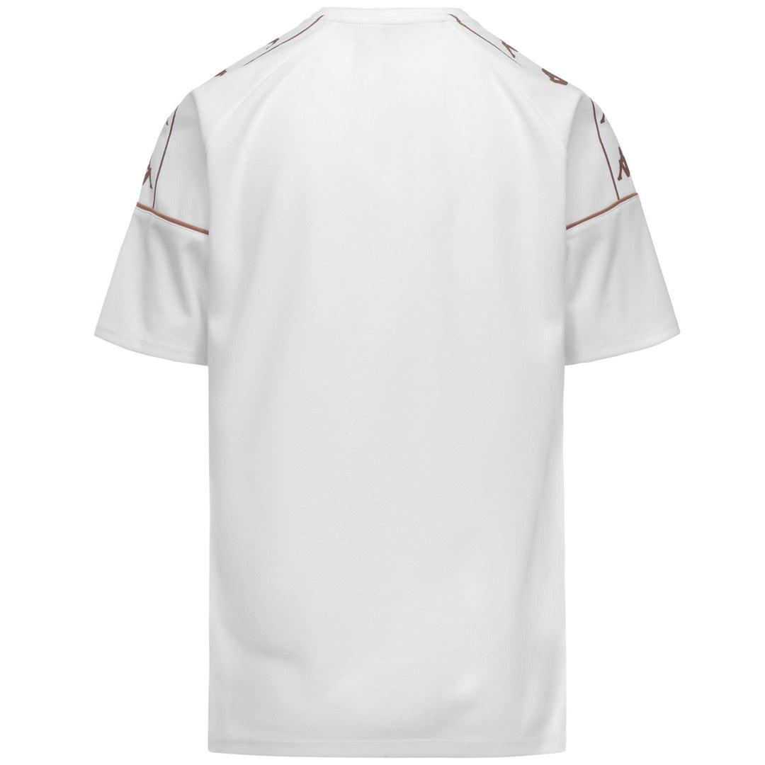 White Men's Slim Fit Soccer Training Shirt in Mesh Fabric main