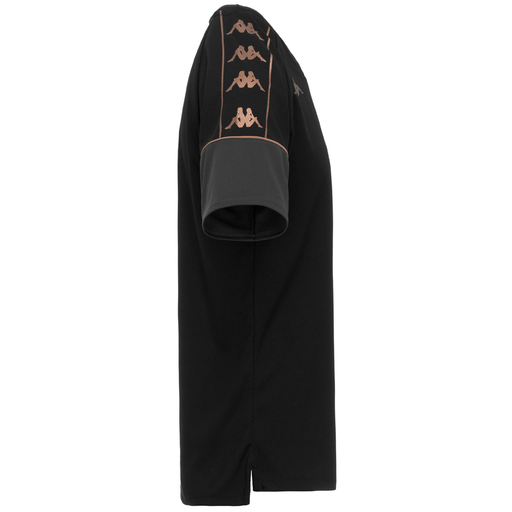 Maillot d'entraînement de football noir pour homme, coupe ajustée, en tissu mesh 02