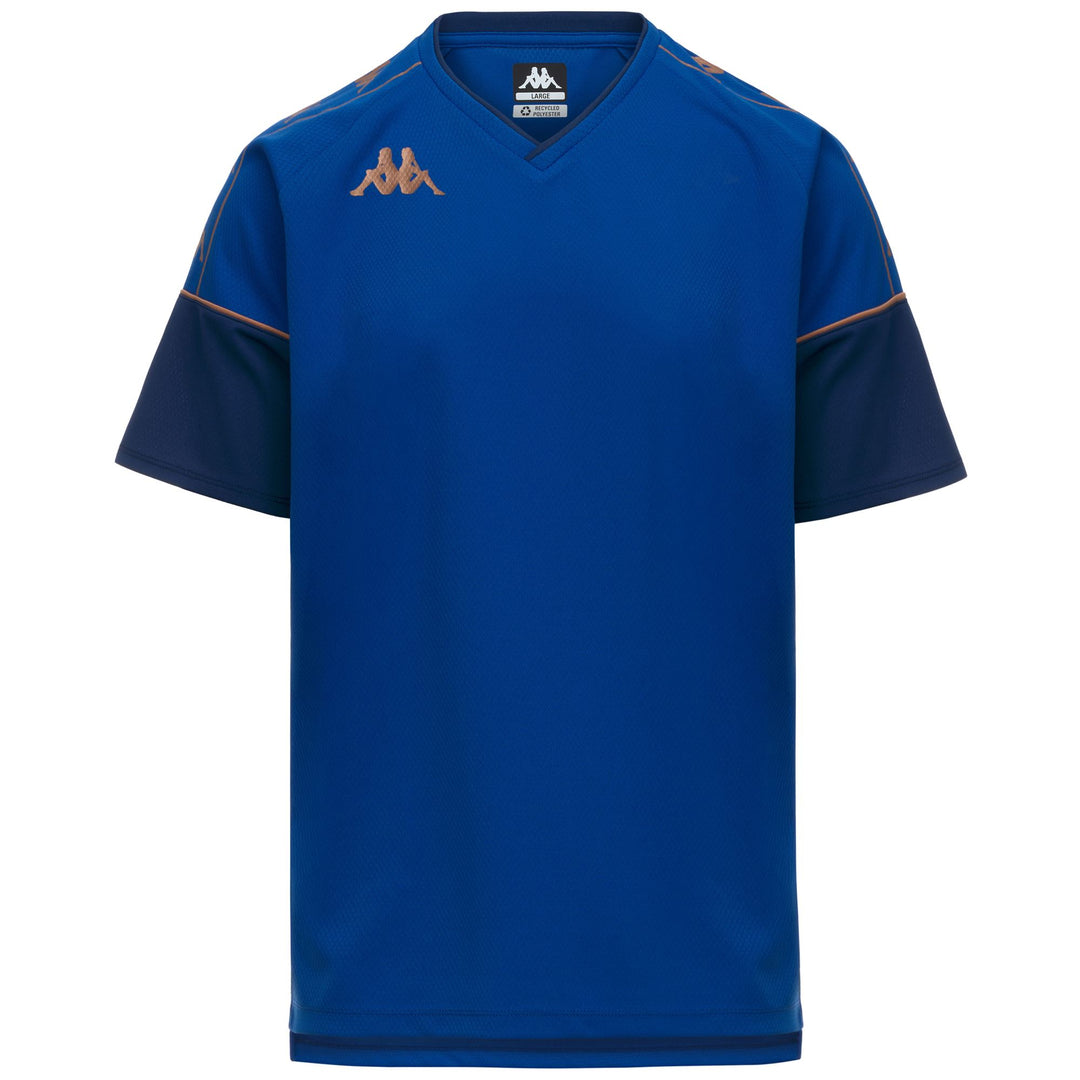 Maillot d'entraînement de football bleu pour homme, coupe ajustée, en tissu mesh 01