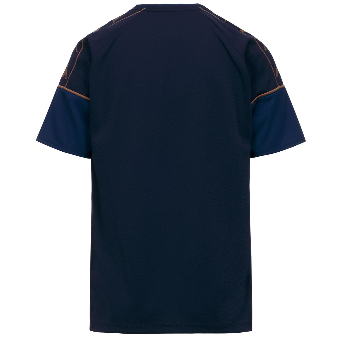 Maillot d'entraînement de football bleu pour homme, coupe ajustée, en tissu mesh main