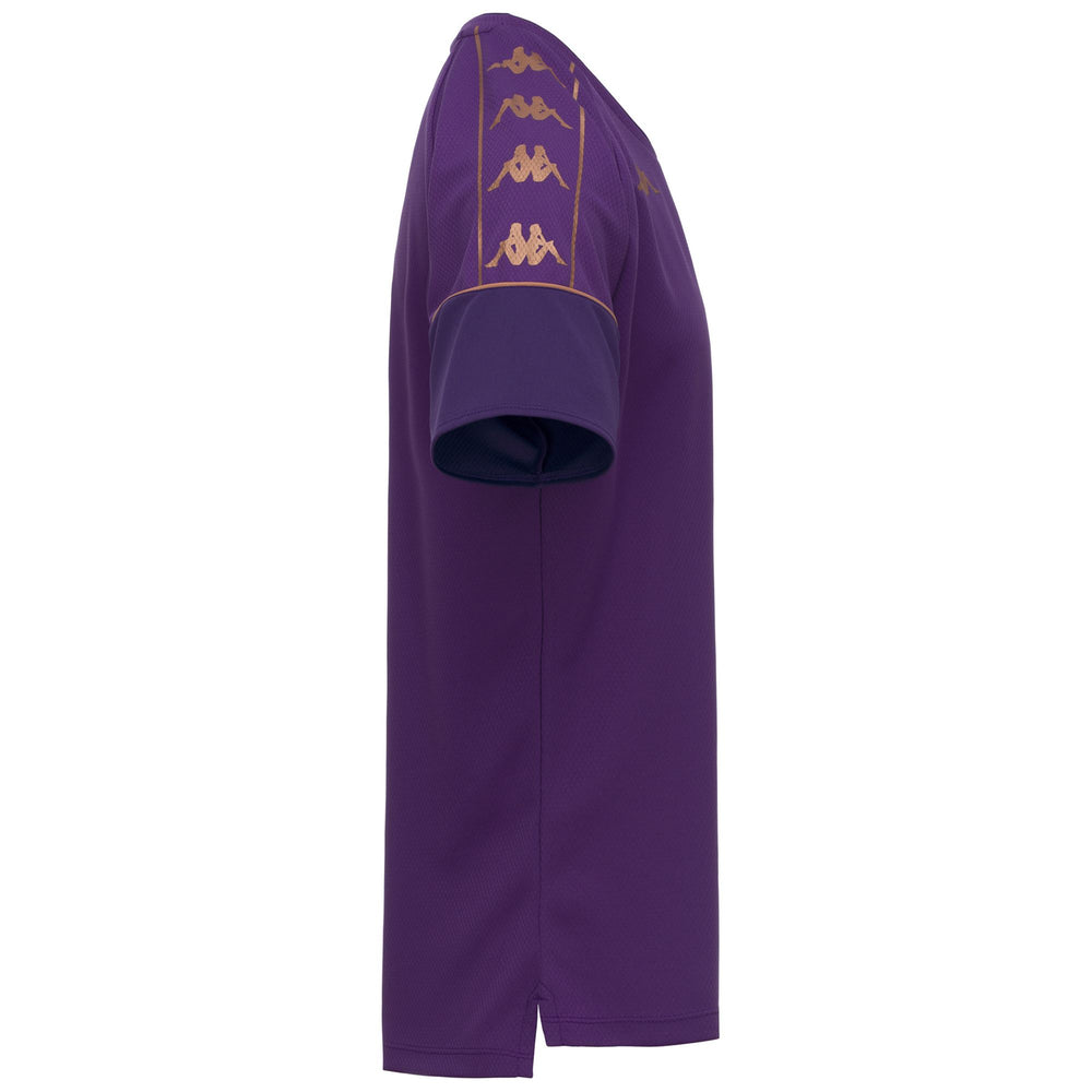 Maillot d'entraînement de football violet pour homme, coupe ajustée, en tissu mesh 02