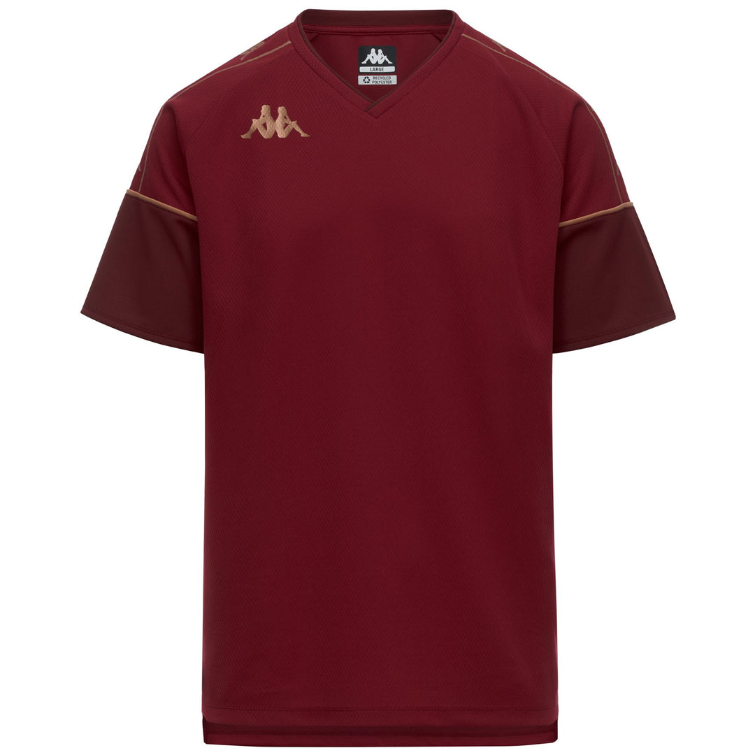 Maillot d'entraînement de football rouge pour homme, coupe ajustée, en tissu mesh 01
