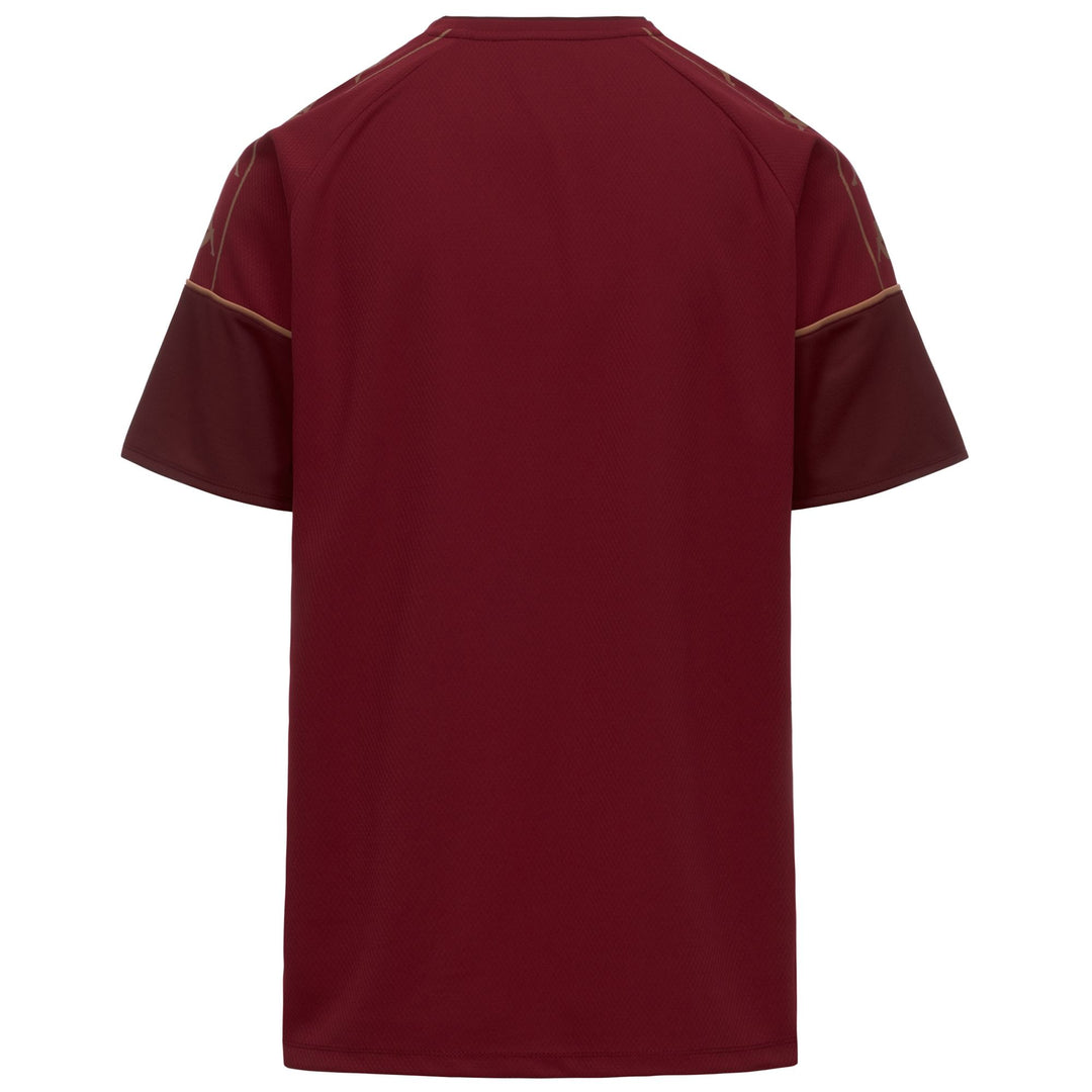 Maillot d'entraînement de football rouge pour homme, coupe ajustée, en tissu mesh main
