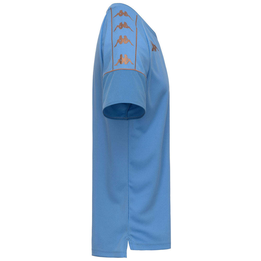 Maillot d'entraînement de football bleu pour homme, coupe ajustée, en tissu mesh 02