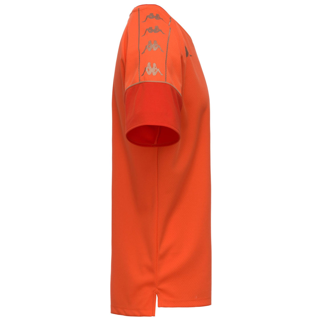 Maillot d'entraînement de football orange pour homme, coupe ajustée, en tissu mesh main