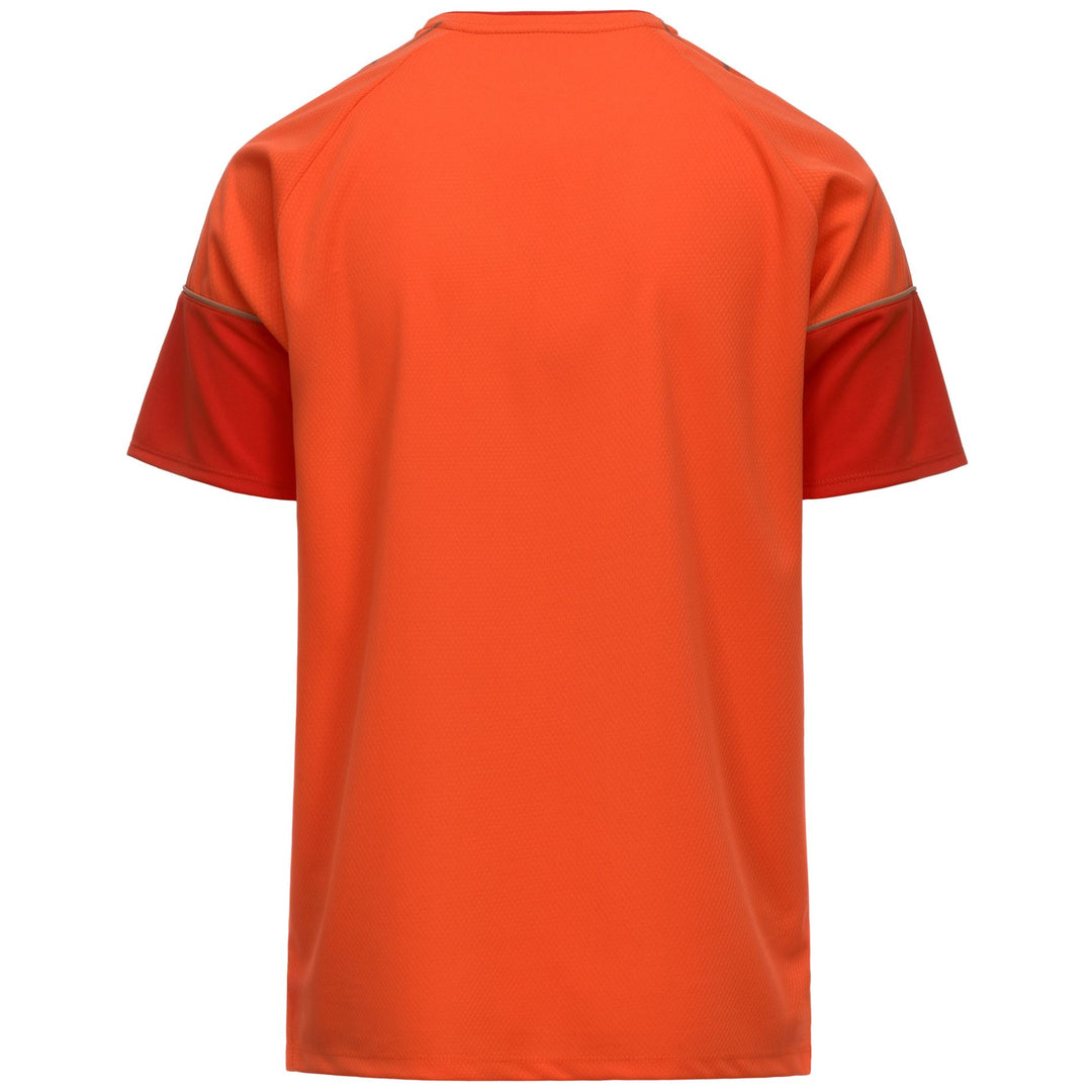Maillot d'entraînement de football orange pour homme, coupe ajustée, en tissu mesh main