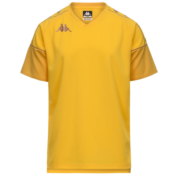 Naptime 半袖SHIRTS-YELLOW Yellow Men's Slim Fit Soccer Training Shirt in Mesh Fabric | Kappa