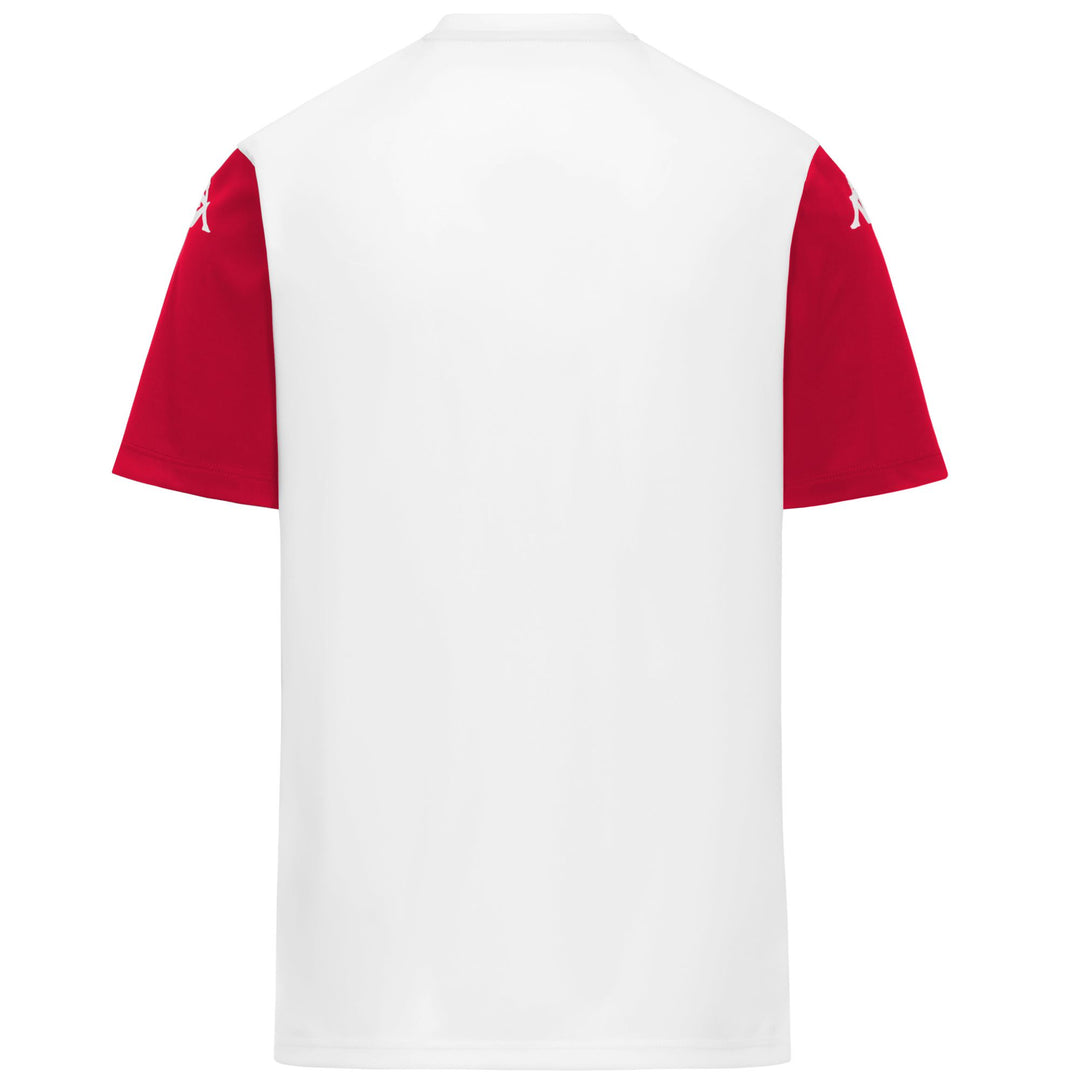 Maillot de football slim fit pour homme, gris et rouge, en tissu interlock main