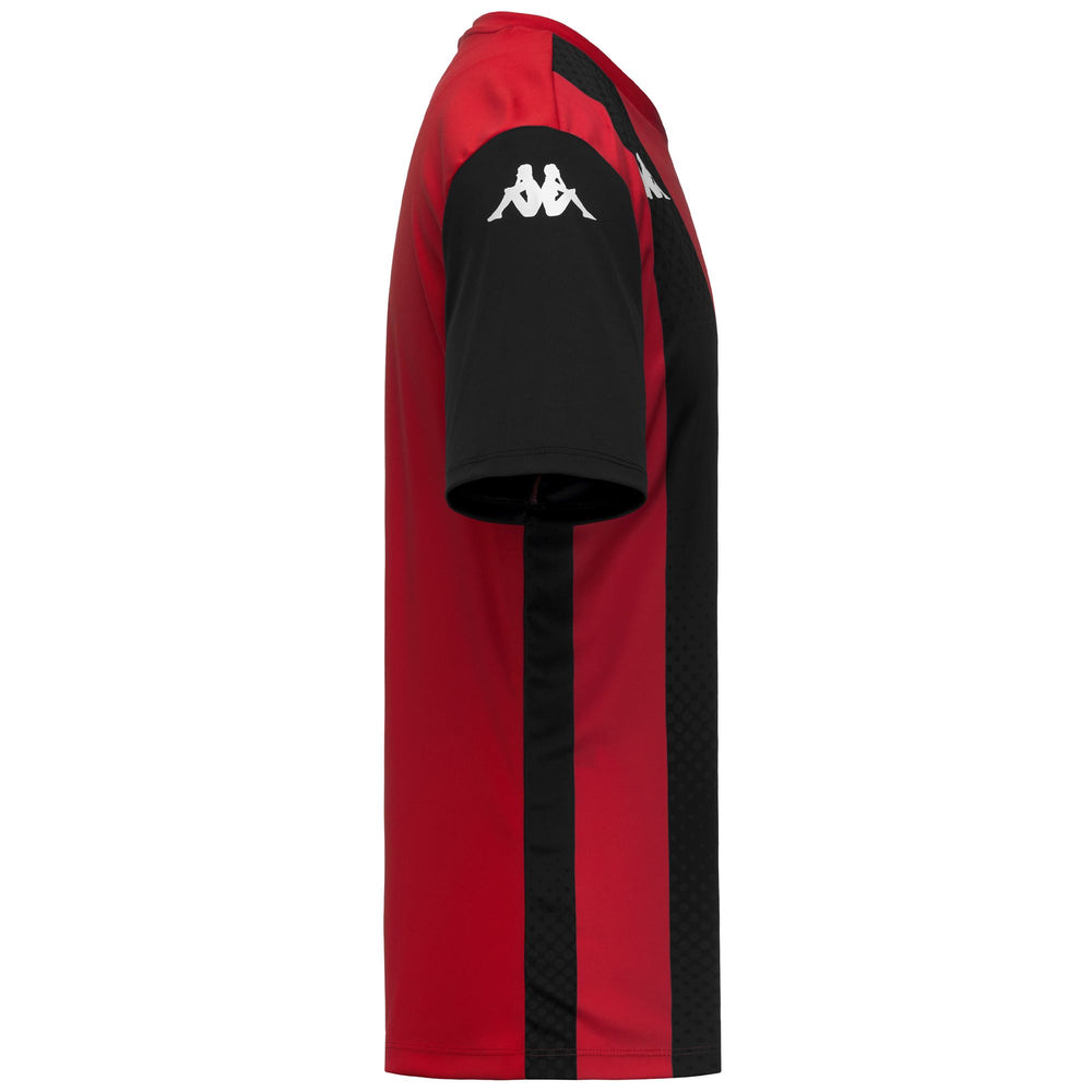Maillot de football rouge pour homme, coupe ajustée, en tissu interlock 02