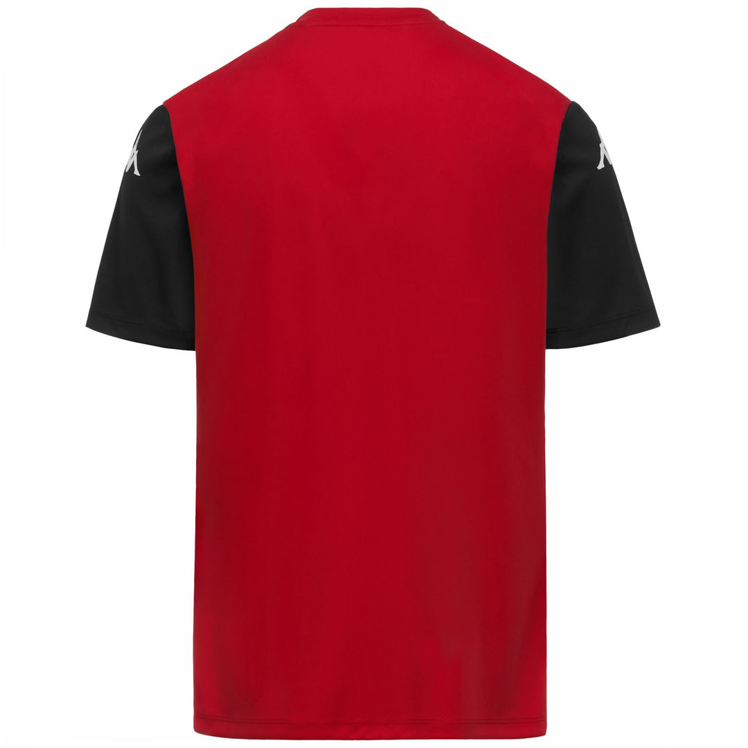 Maillot de football rouge pour homme, coupe ajustée, en tissu interlock main