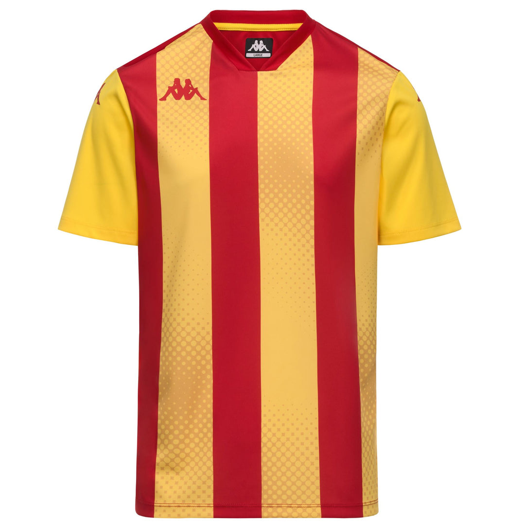 Maillot de football rouge pour homme, coupe ajustée, en tissu interlock 01