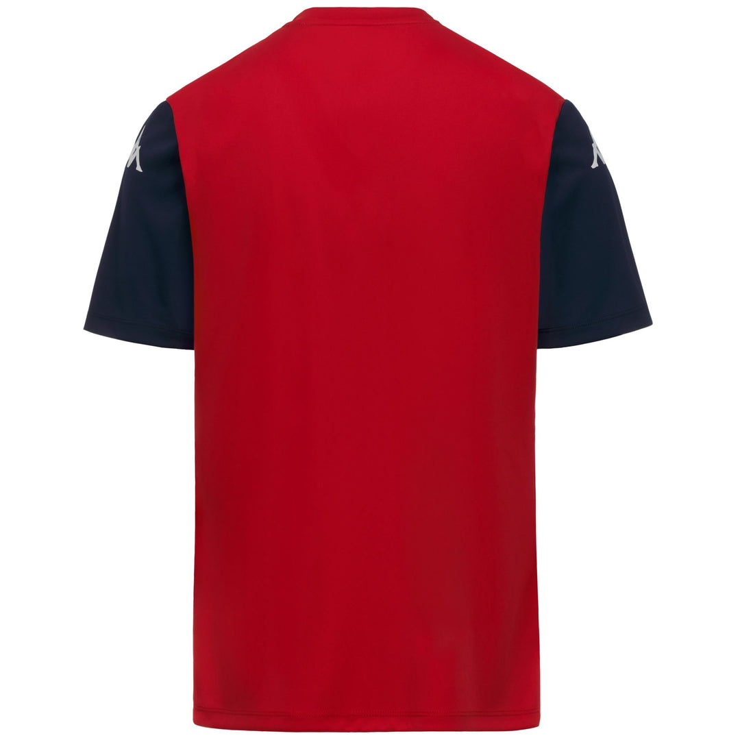 Red and Blue Men's Slim Fit Soccer Shirt in Interlock Fabric main
