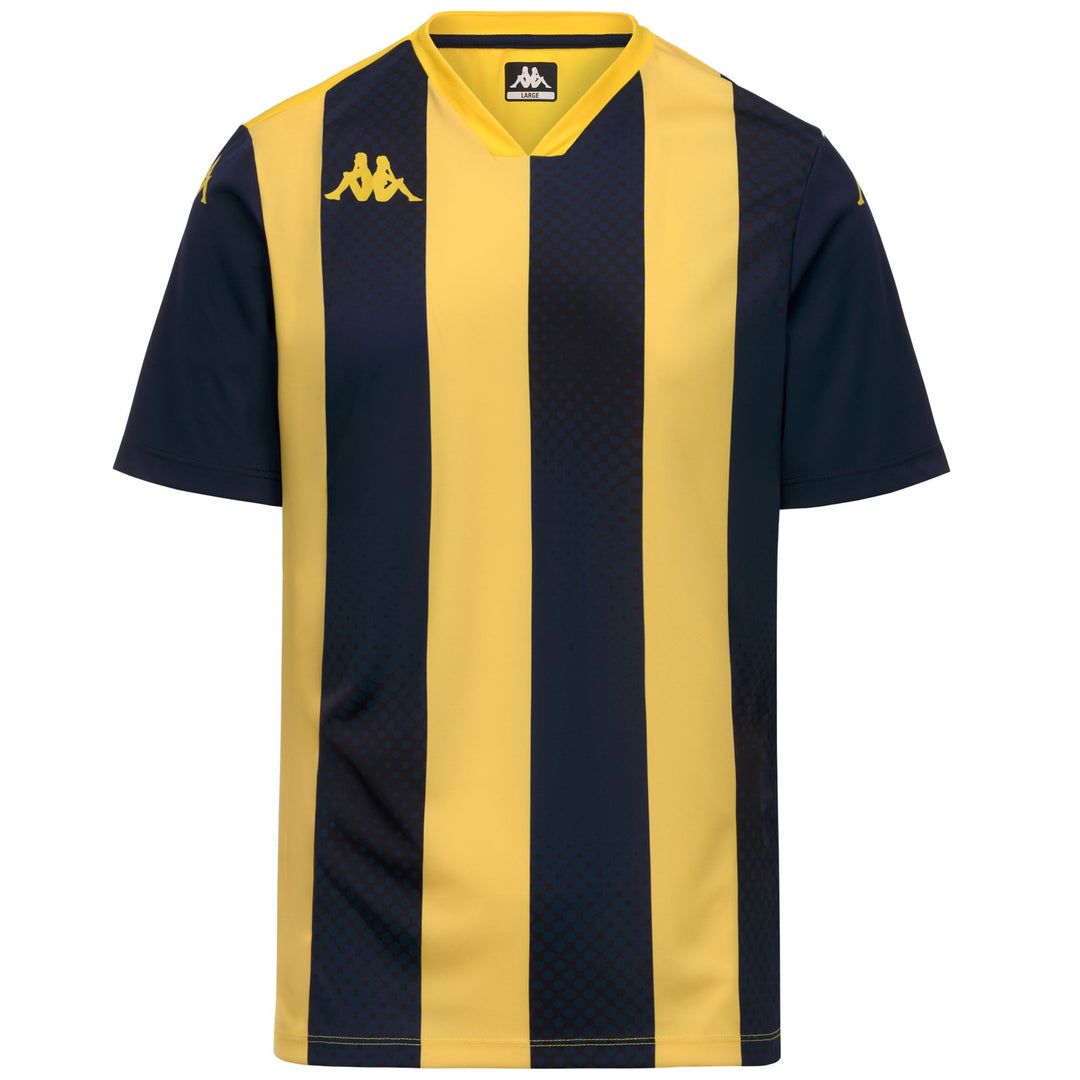 Maillot de football jaune pour homme, coupe ajustée, en tissu interlock 01