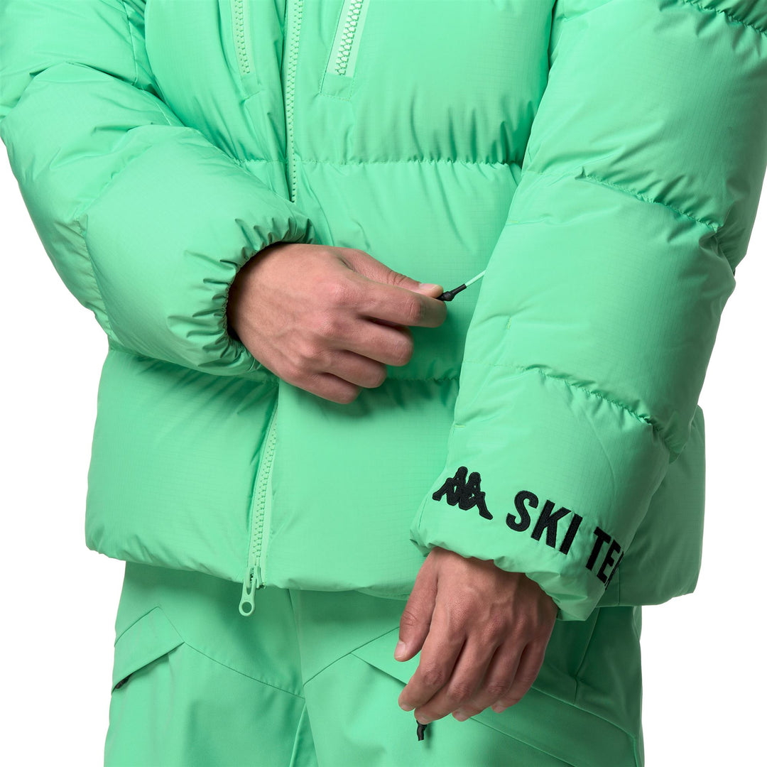 Green Unisex Padded Ski Jacket with Waterproof Protection main