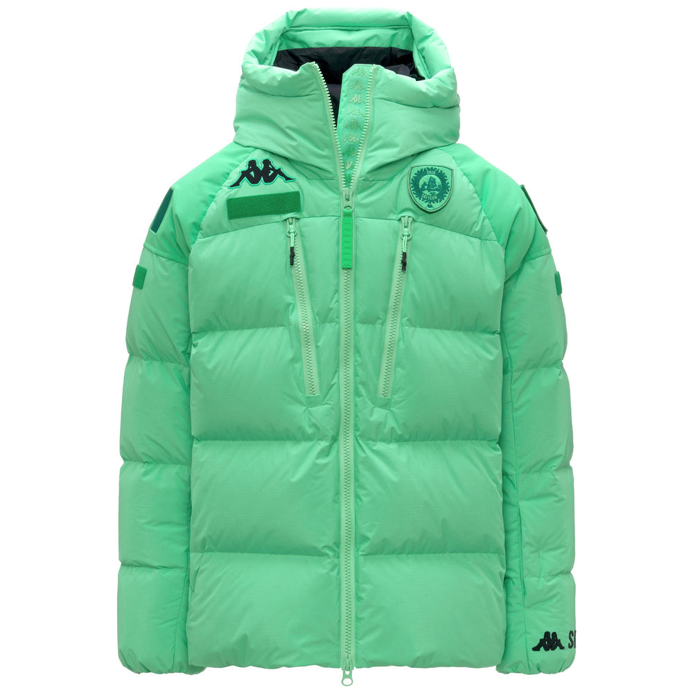 Green Unisex Padded Ski Jacket with Waterproof Protection 02