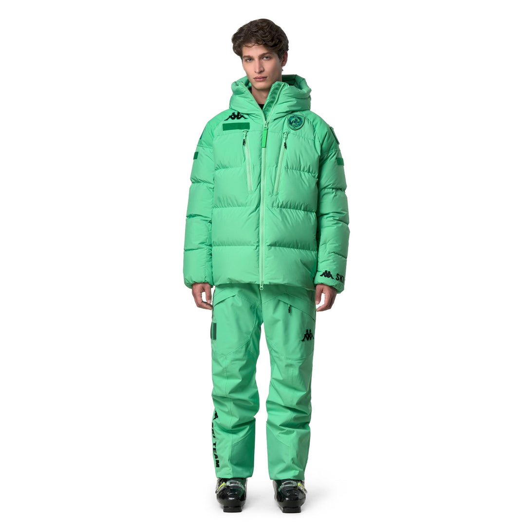 Green Unisex Padded Ski Jacket with Waterproof Protection 01