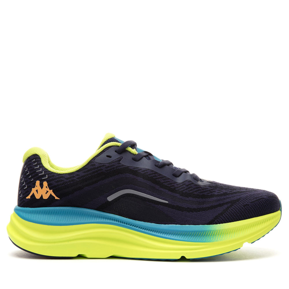 Zapatillas técnicas de running unisex de corte bajo en color azul con suela de goma 02