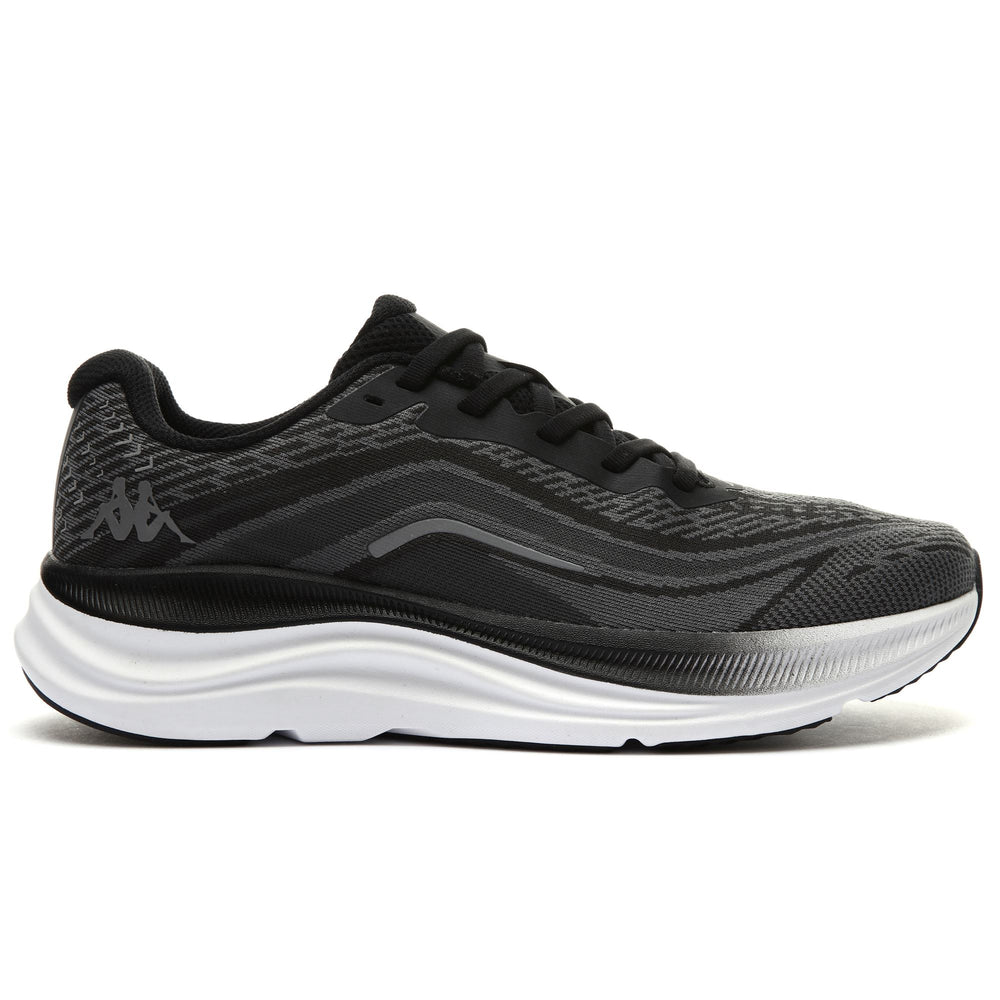 Zapatillas de running unisex negras de corte bajo con parte superior de jacquard 02