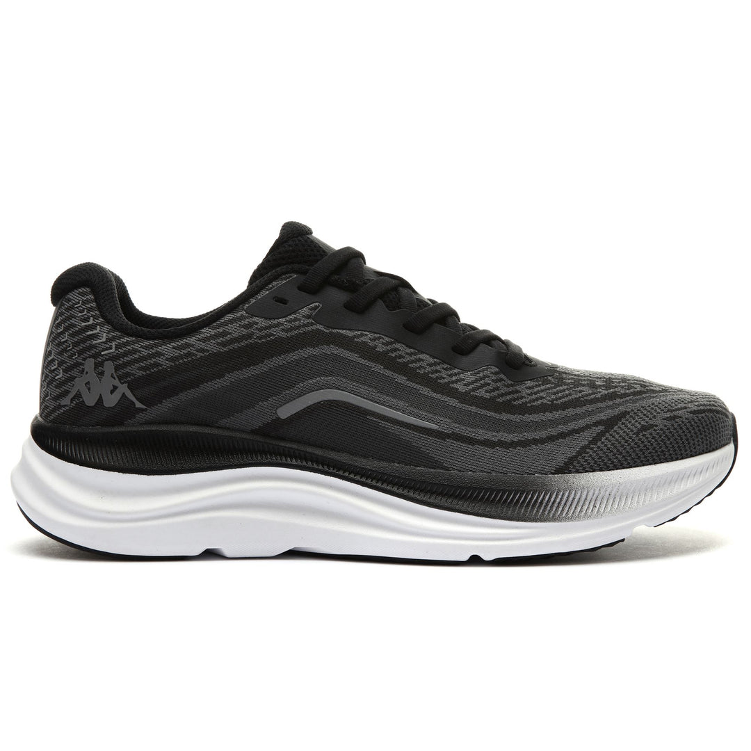 Chaussures de running basses noires unisexes à tige jacquard main