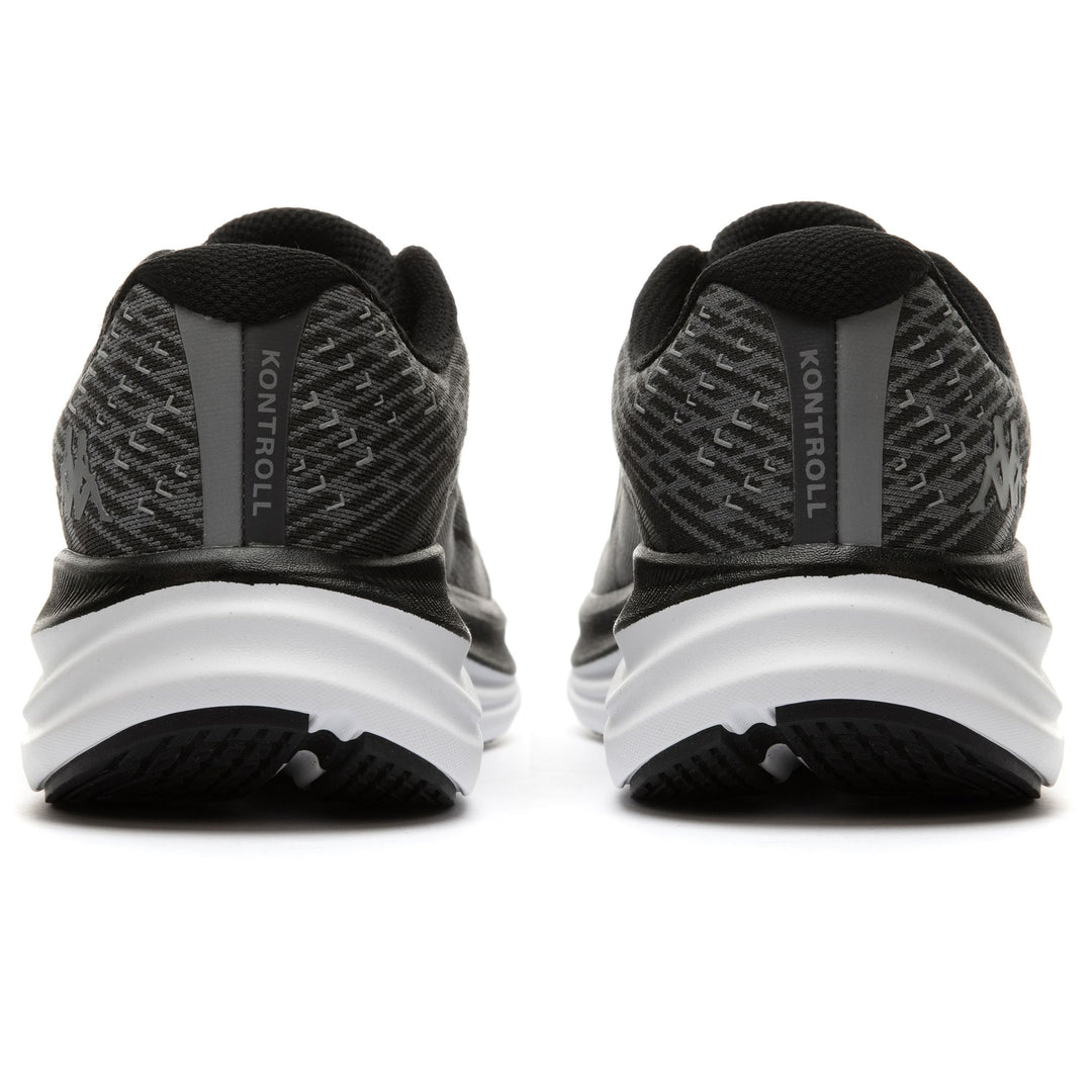 Chaussures de running basses noires unisexes à tige jacquard main