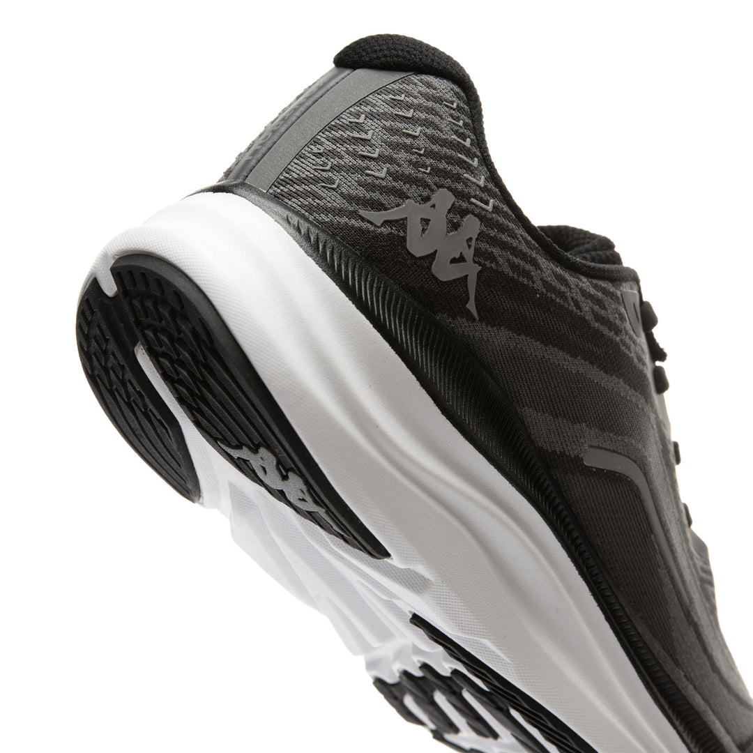 Chaussures de running basses noires unisexes à tige jacquard main