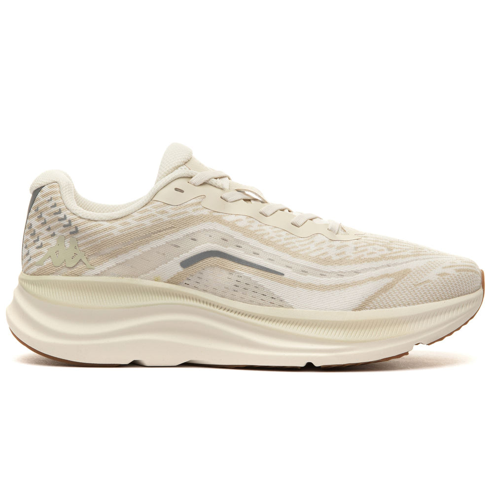 Zapatillas de running unisex de corte bajo en beige con suela de goma 02