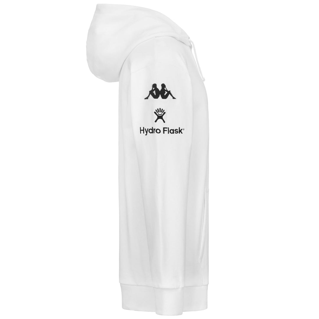Sudadera con capucha de forro polar blanca unisex de corte regular para practicar snowboard. main