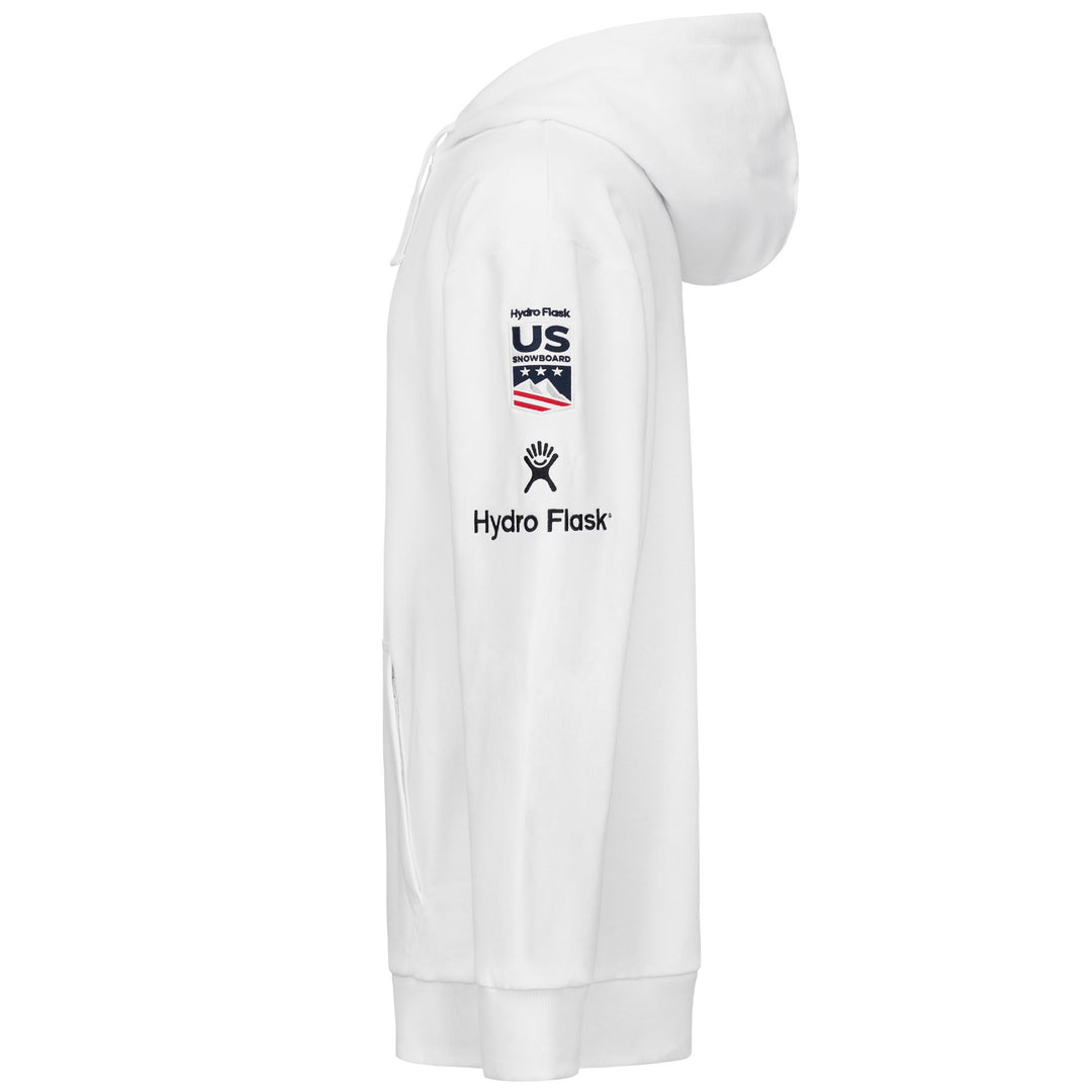 Sudadera con capucha de forro polar blanca unisex de corte regular para practicar snowboard. main