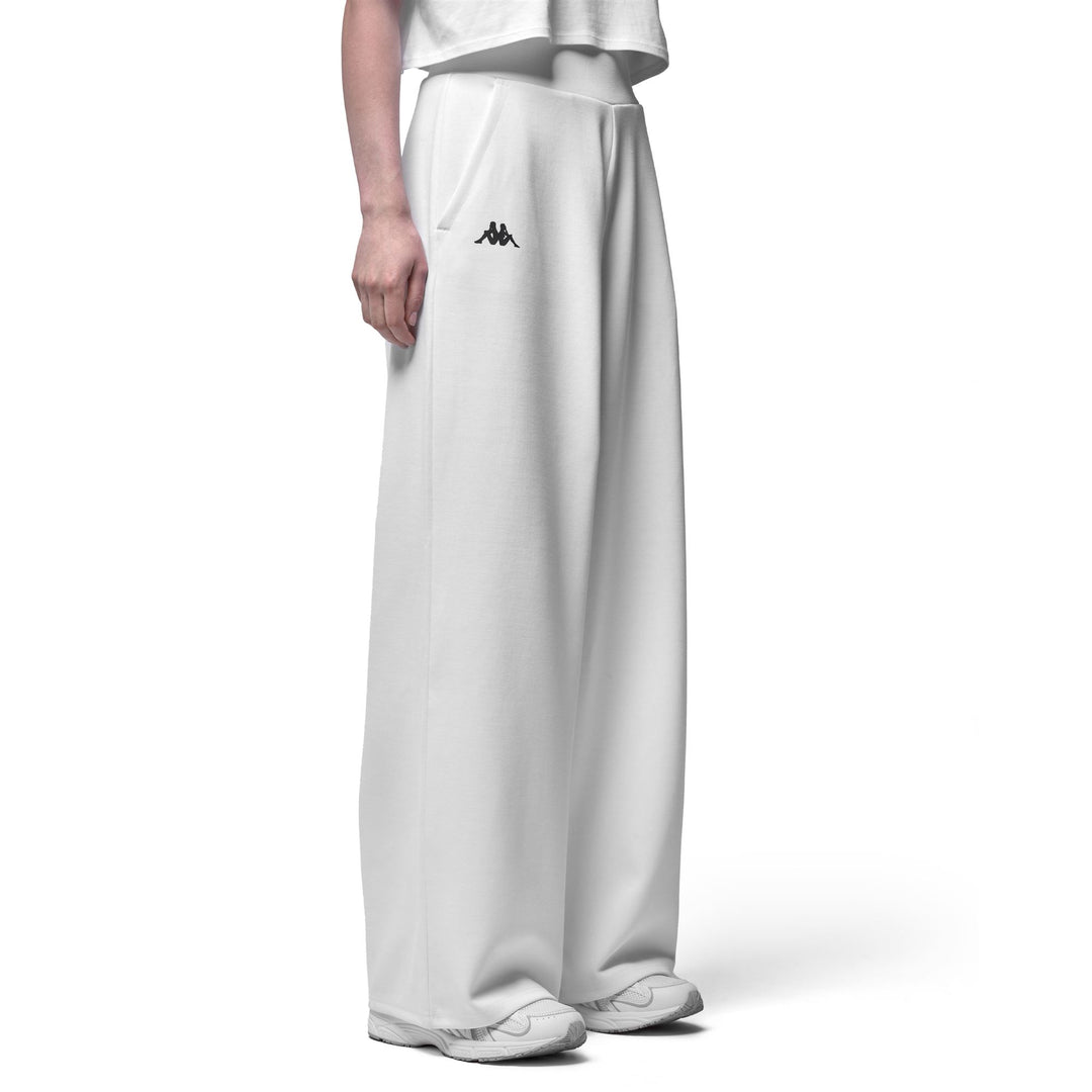 White Women's Regular Fit Sport Trousers in Interlock Fabric main