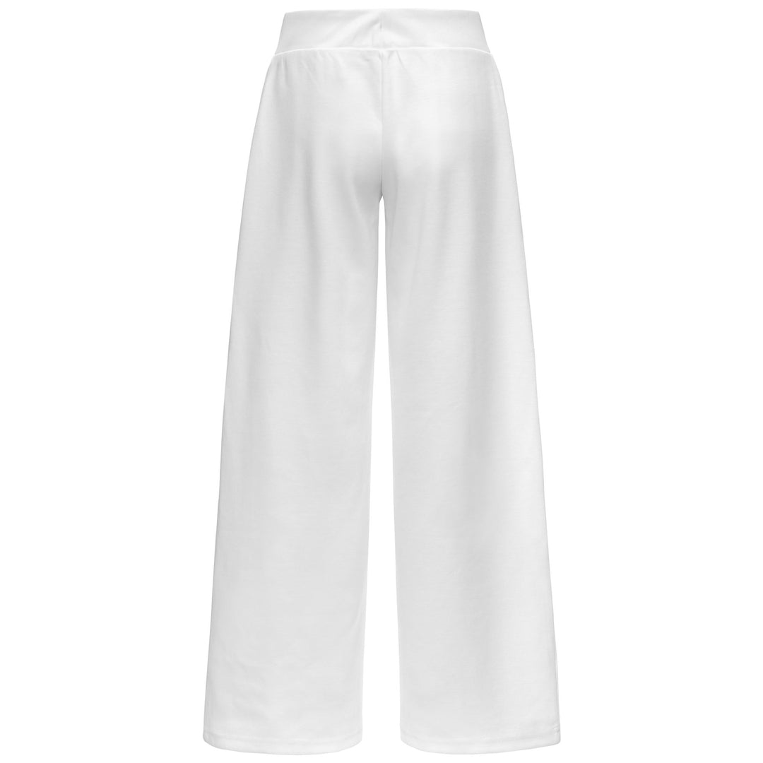 Pantaloni sportivi da donna bianchi a vestibilità regolare in tessuto interlock main