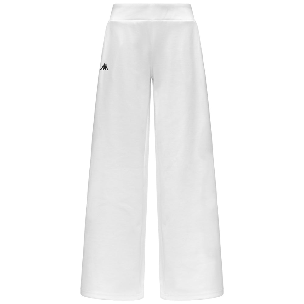 Pantaloni sportivi da donna bianchi a vestibilità regolare in tessuto interlock 02