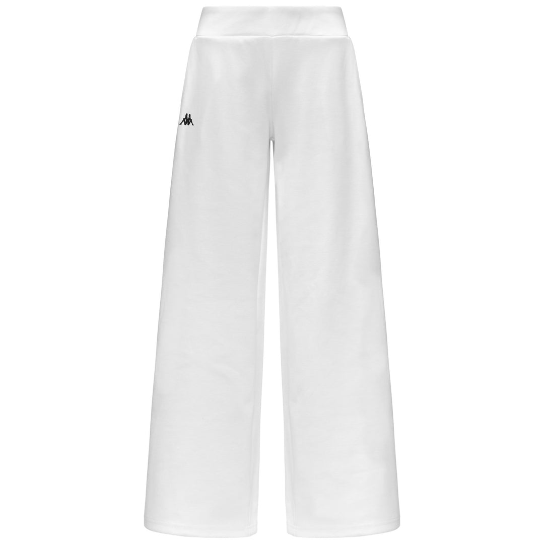 Pantaloni sportivi da donna bianchi a vestibilità regolare in tessuto interlock main