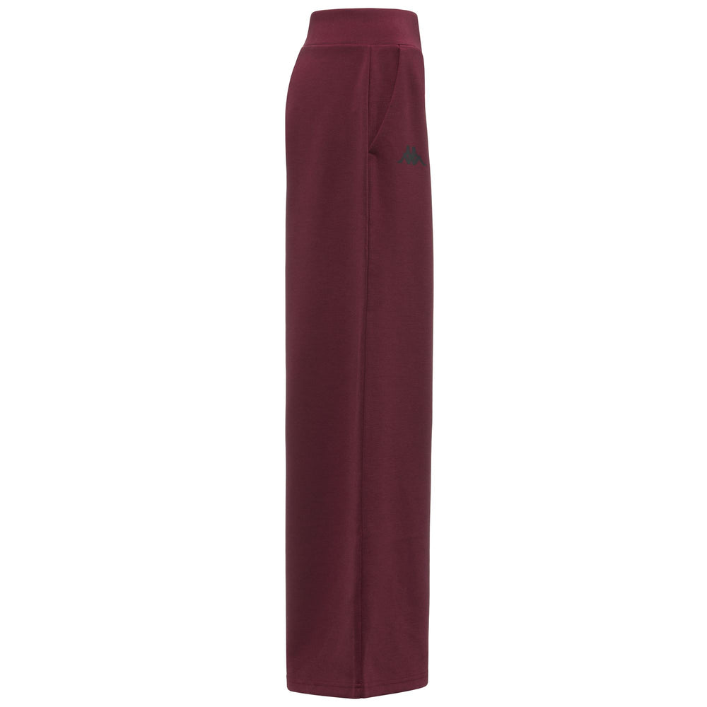 Red Women's Sport Trousers with Wide Leg and Elastic Waist 02