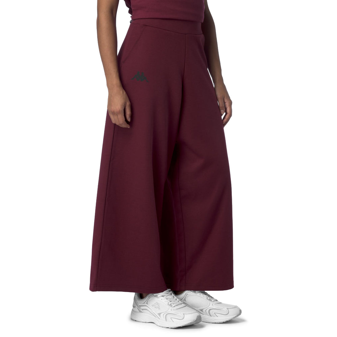 Red Women's Sport Trousers with Wide Leg and Elastic Waist main