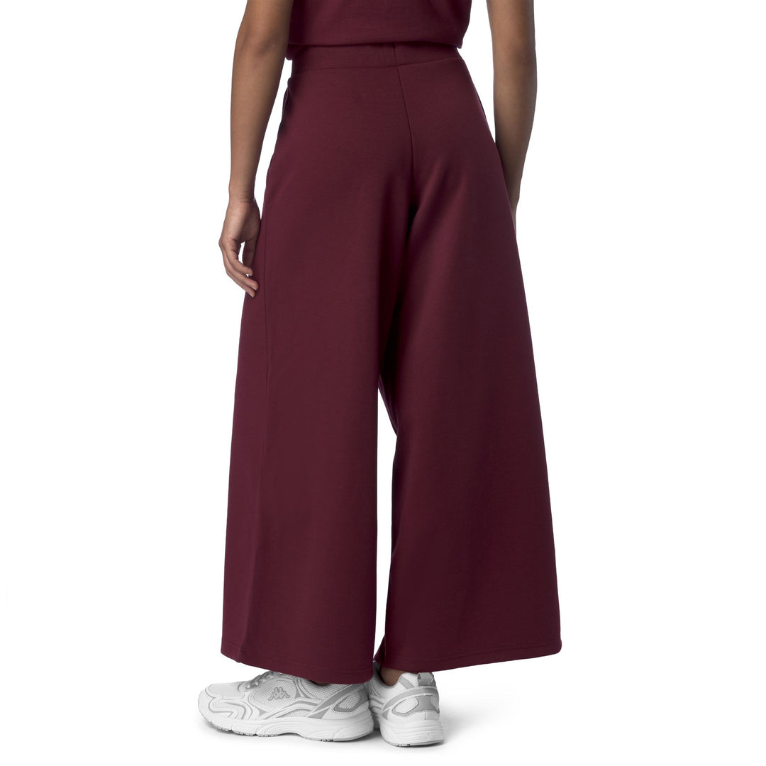 Red Women's Sport Trousers with Wide Leg and Elastic Waist main