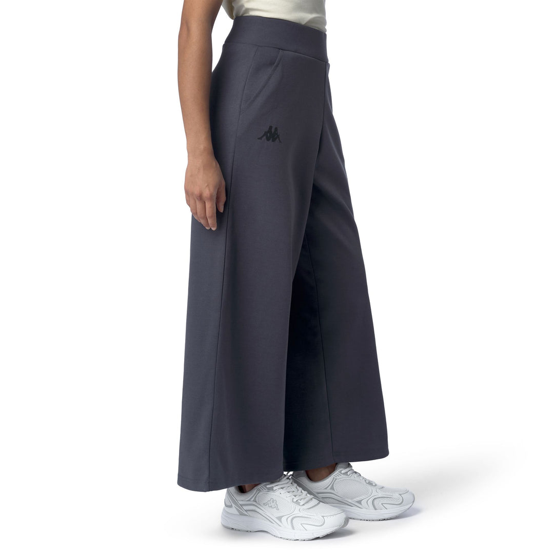 Grey Women's Sport Trousers with Wide Leg and Side Pockets main
