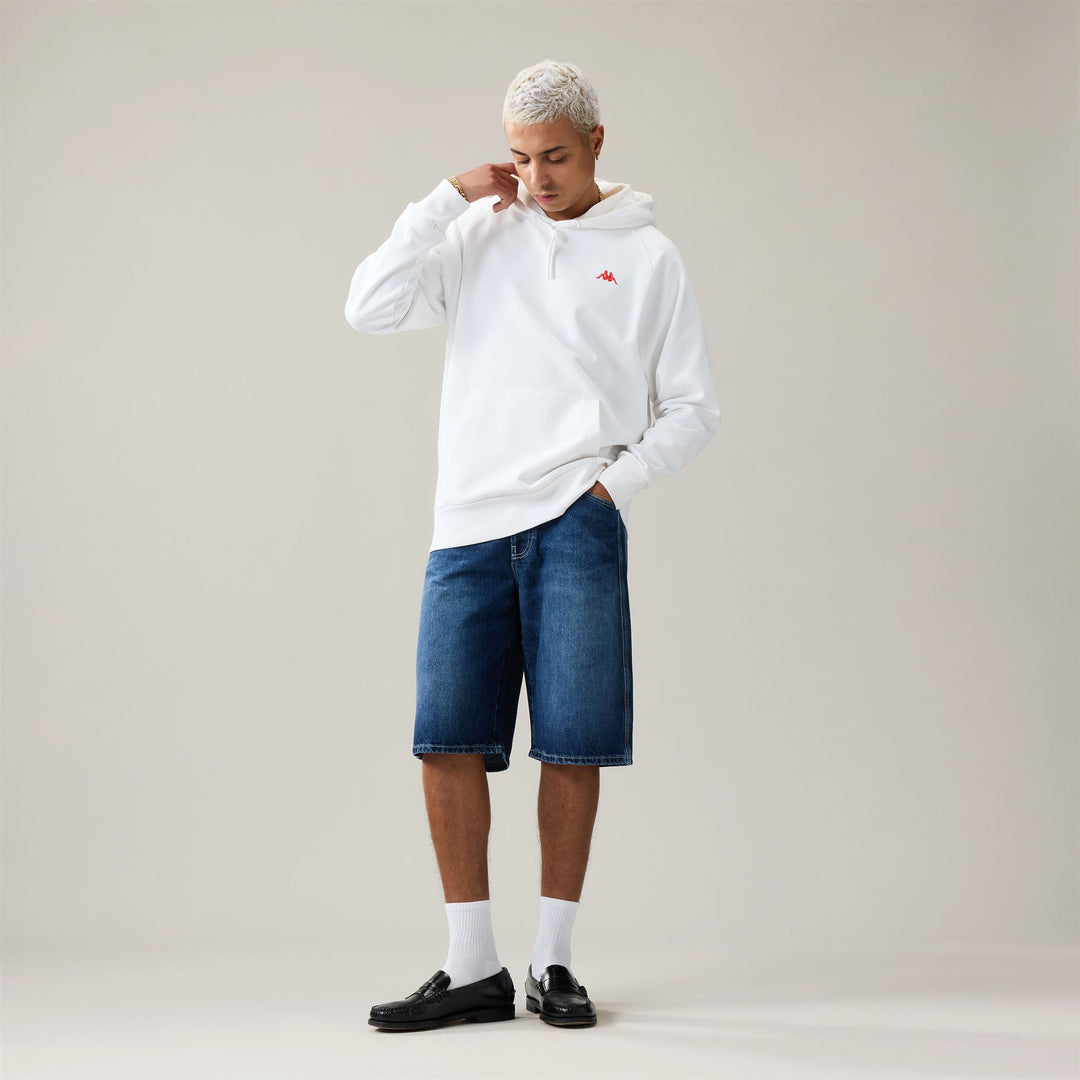 White Men's Oversize Sportswear Hoodie in French Terry main
