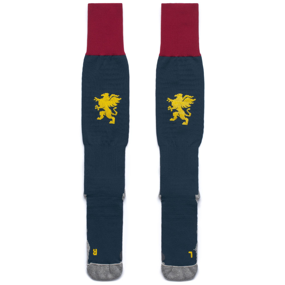 Blue Men's Genoa Football Knee High Socks with Comfort Cushioning 02