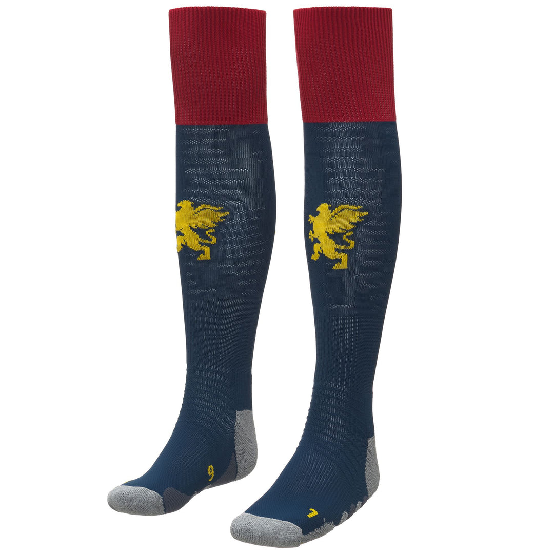 Blue Men's Genoa Football Knee High Socks with Comfort Cushioning 01